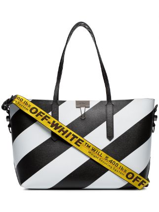 yellow bag with black stripe