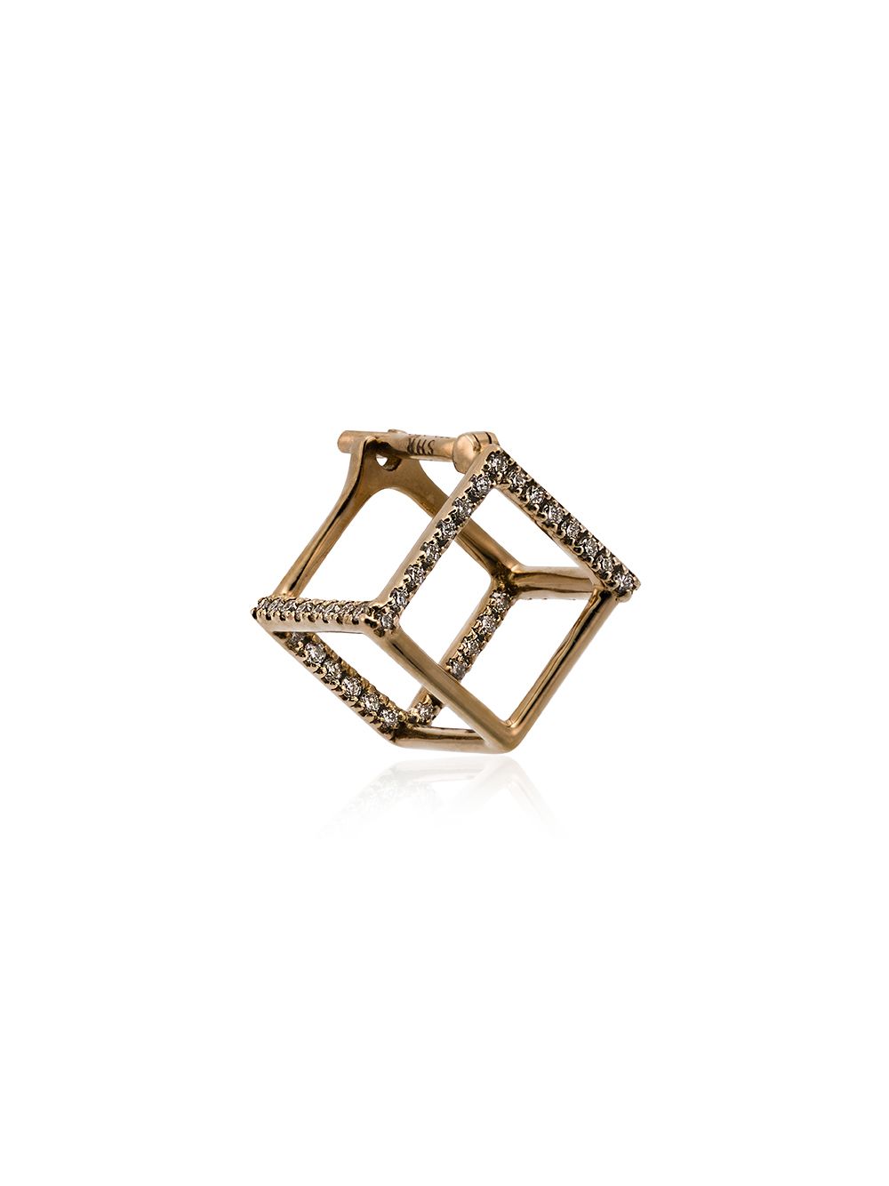 фото Shihara 18k yellow gold square earrings