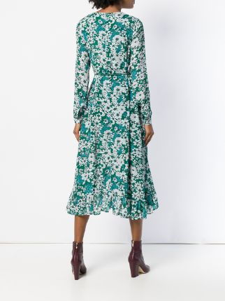 floral tie waist midi dress展示图