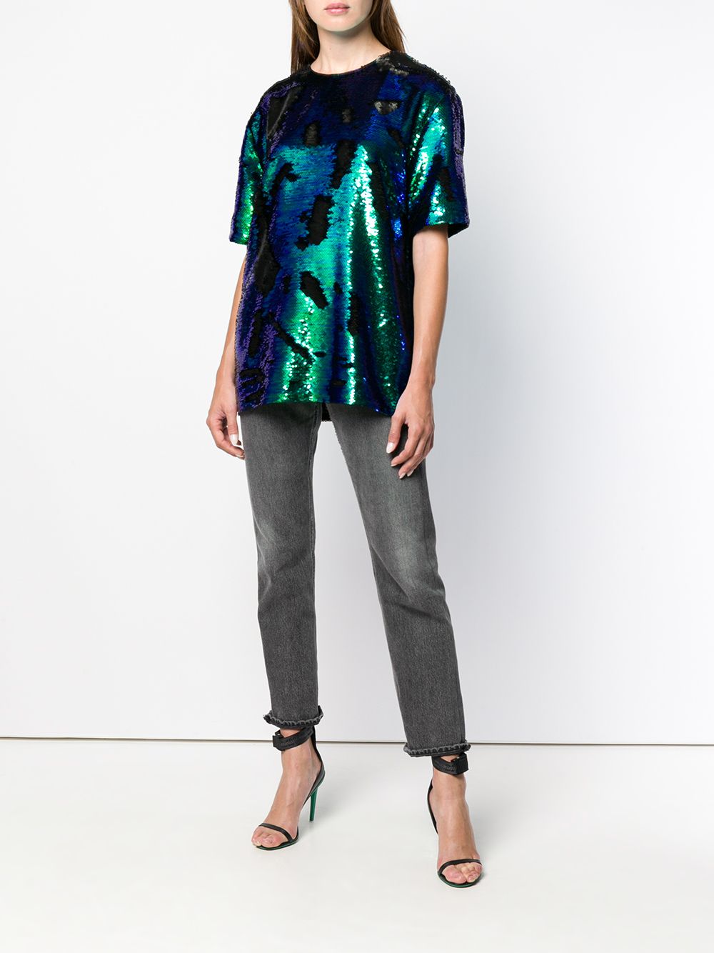 фото Amen short sleeve sequin top