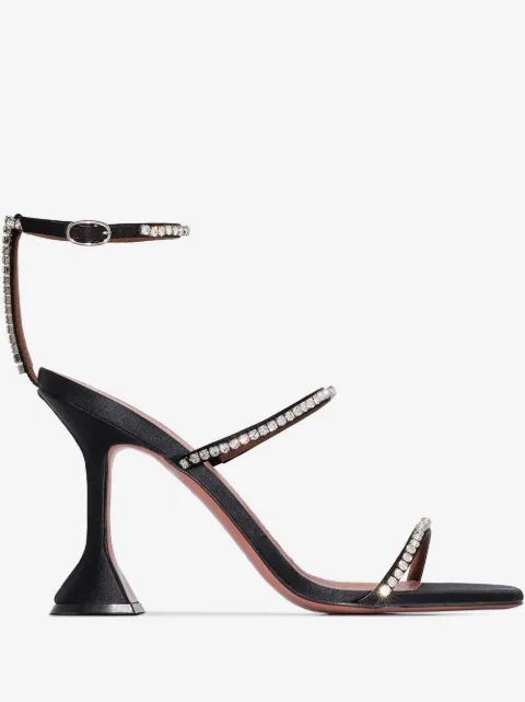 Amina Muaddi Gilda crystal detail sandals