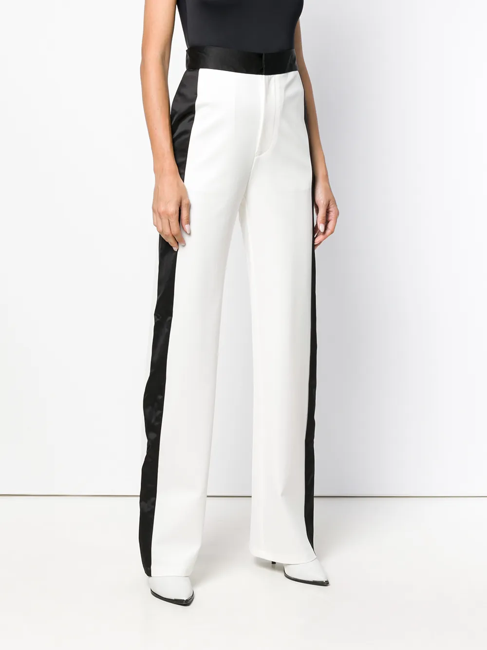 MM6 Maison Margiela high waist cropped broek Wit