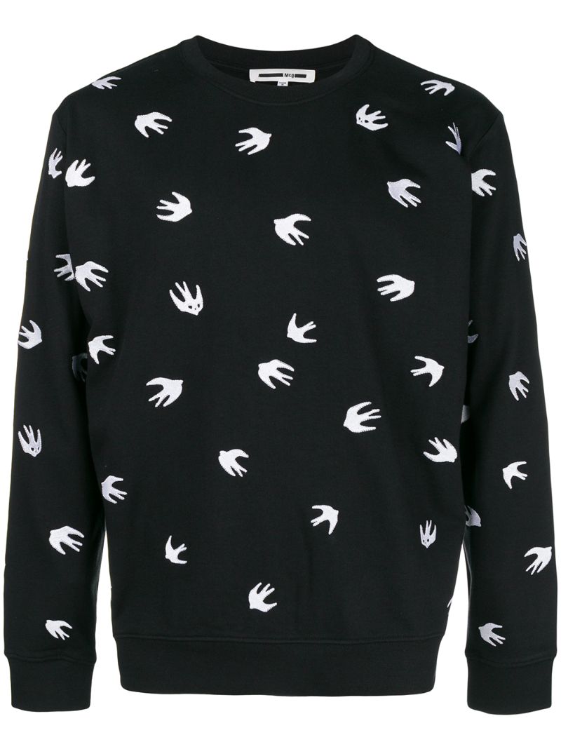 MCQ BY ALEXANDER MCQUEEN Swallow embroidered sweater