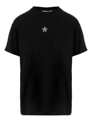Stella McCartney スタープリント デコラティブ Tシャツ | ブラック