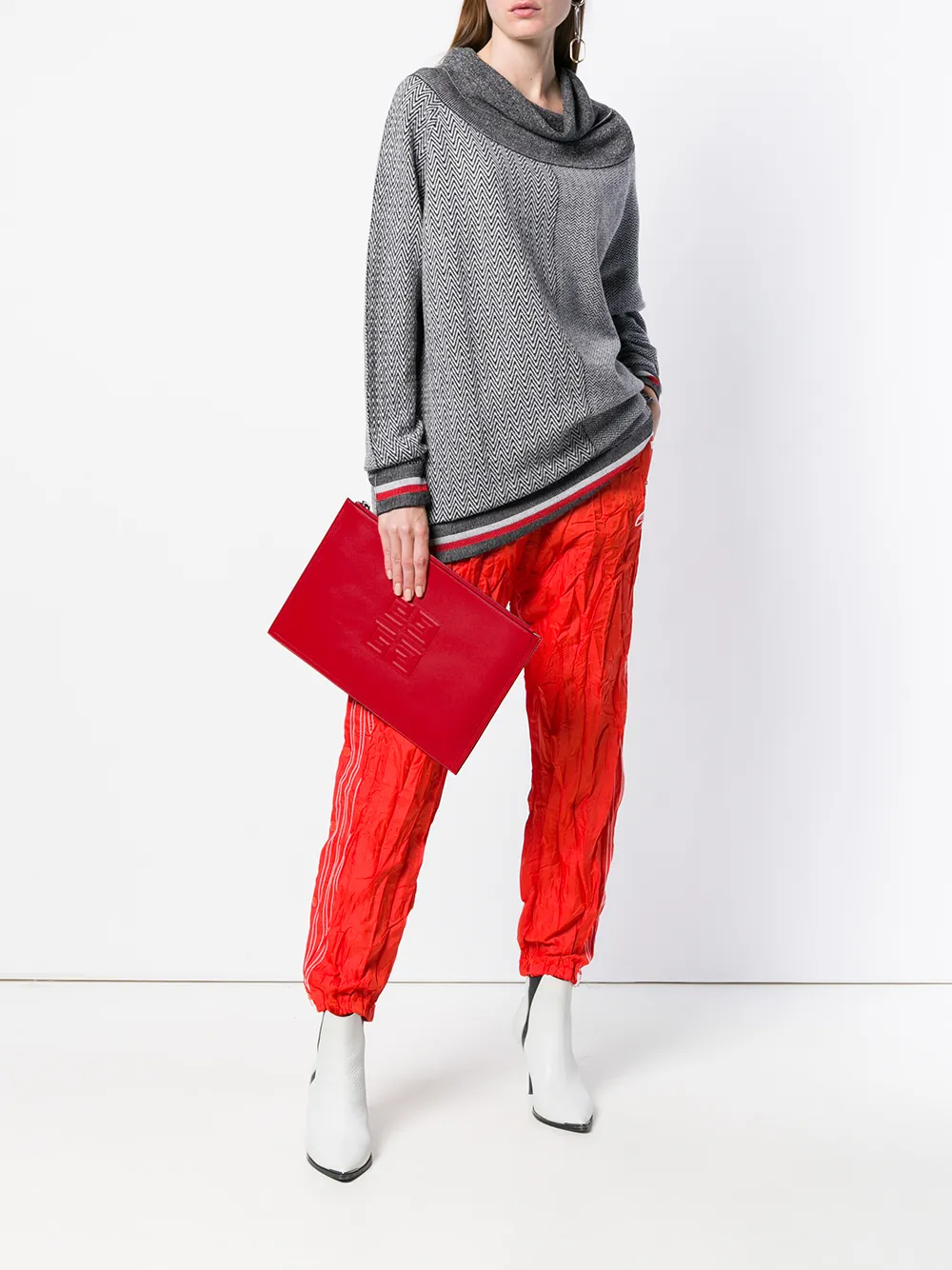 Givenchy Clutch Mit Logo   Rot 