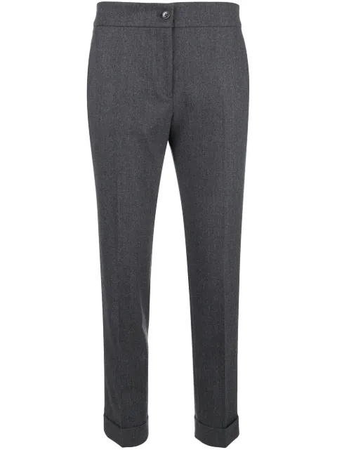 ETRO ETRO CROPPED TAILORED TROUSERS - GREY