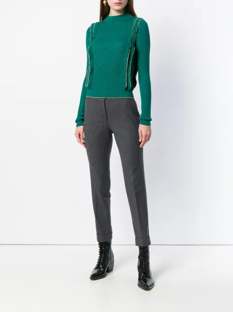 ETRO ETRO CROPPED TAILORED TROUSERS - GREY