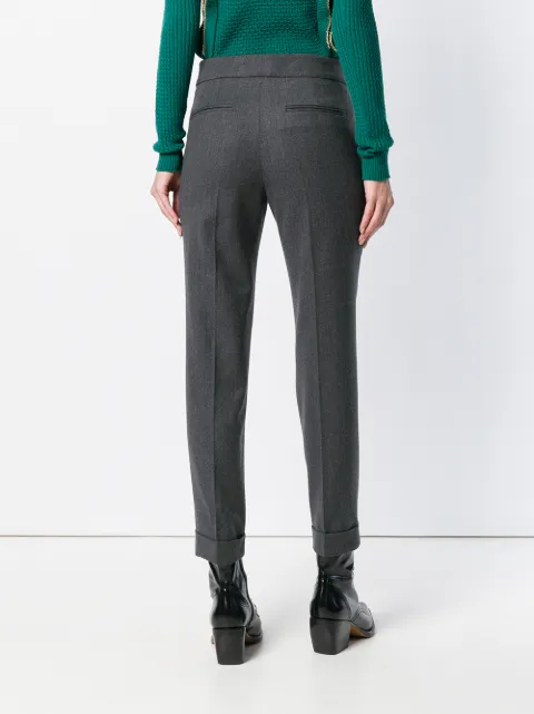 ETRO ETRO CROPPED TAILORED TROUSERS - GREY