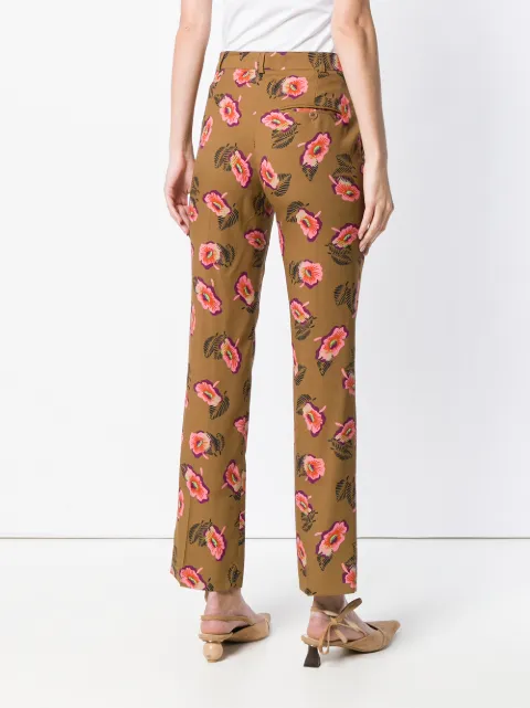 Etro Floral Trousers - Brown In Brown