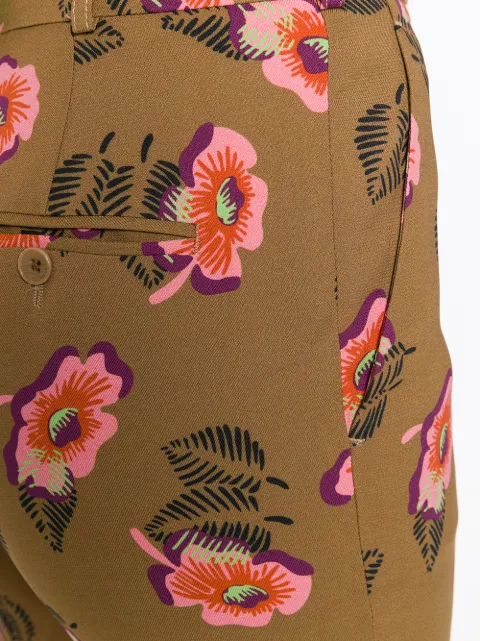 Etro Floral Trousers - Brown In Brown