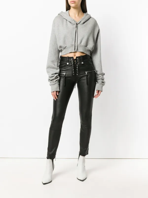 unravel lace up jeans