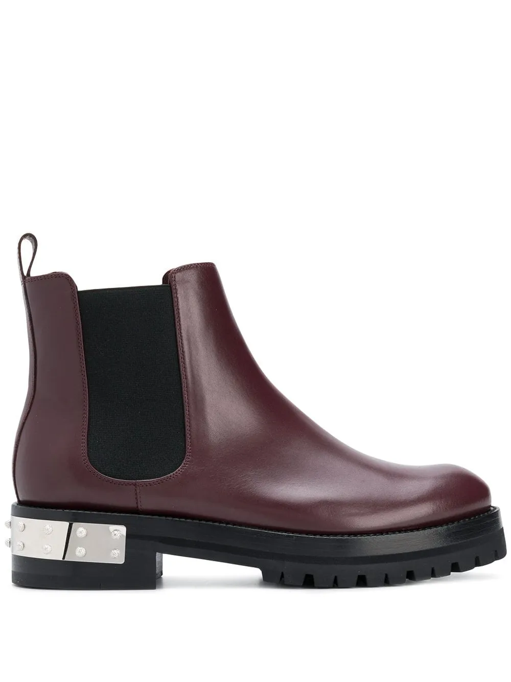 Alexander McQueen studded logo plaque Chelsea boots Red