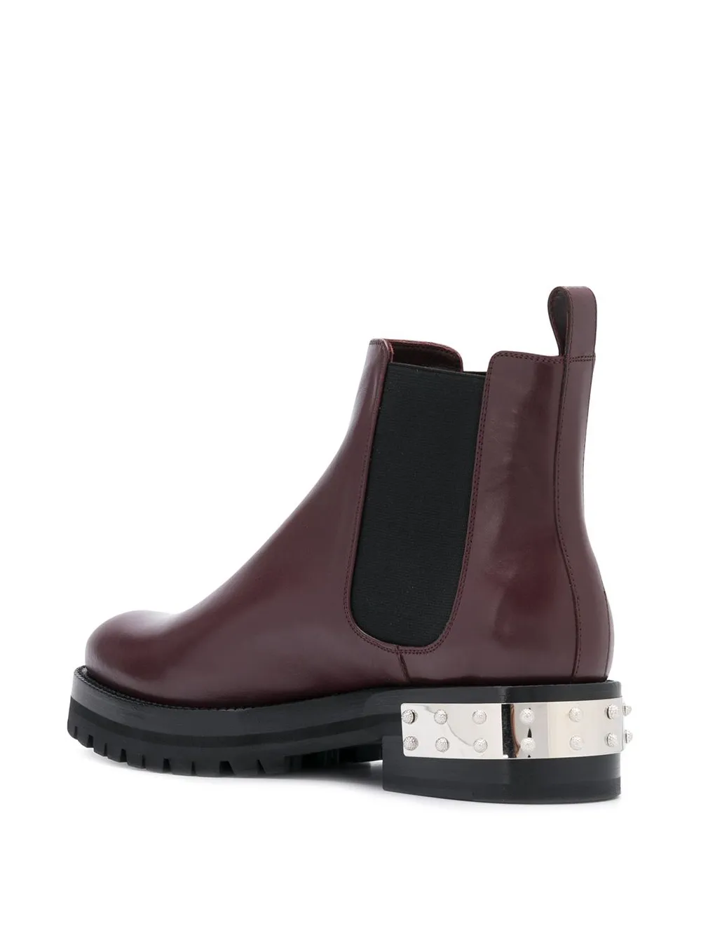Alexander McQueen studded logo plaque Chelsea boots Red