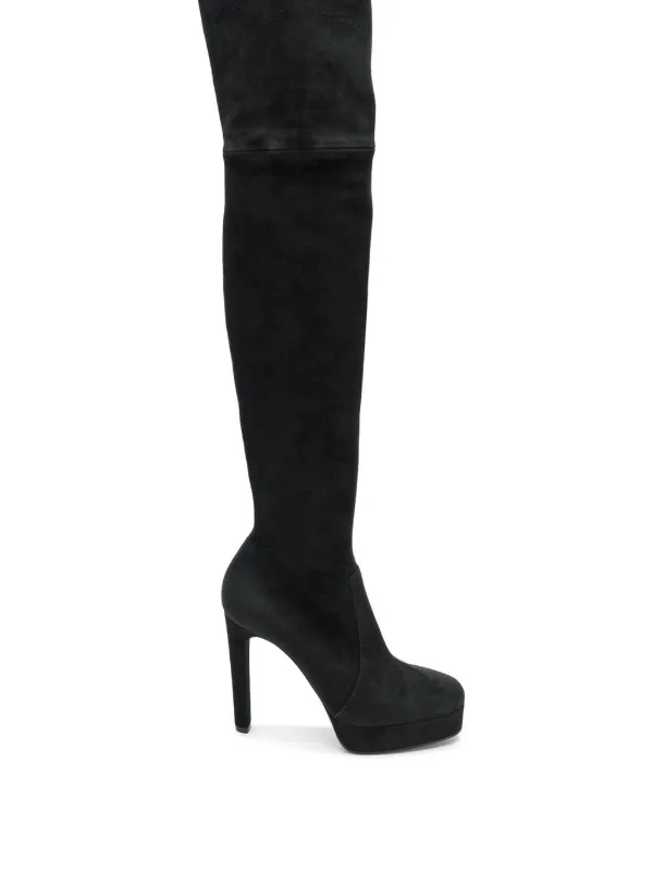 bota over the knee plataforma