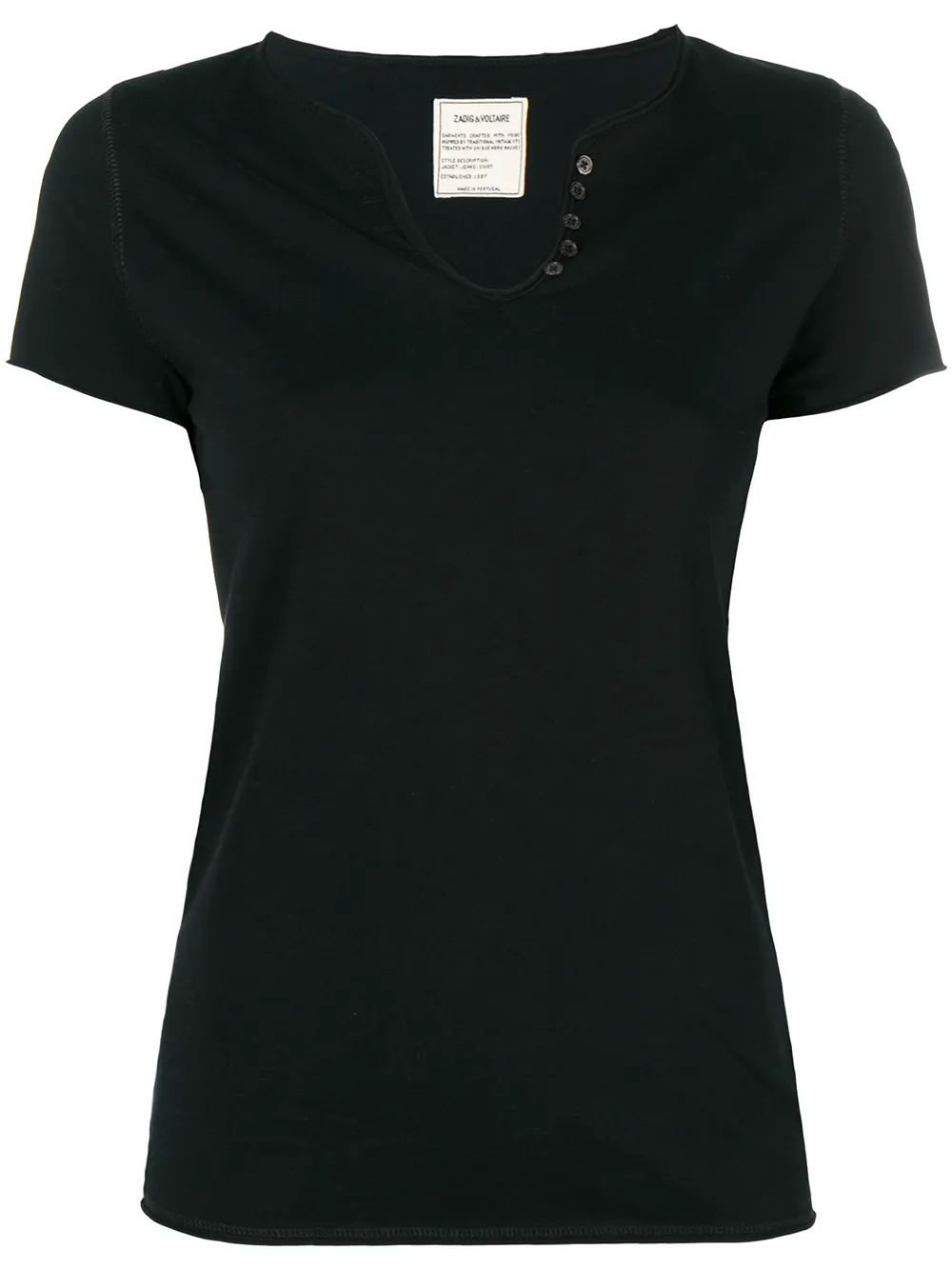 

Zadig&Voltaire shortsleeved buttoned T-shirt - Black
