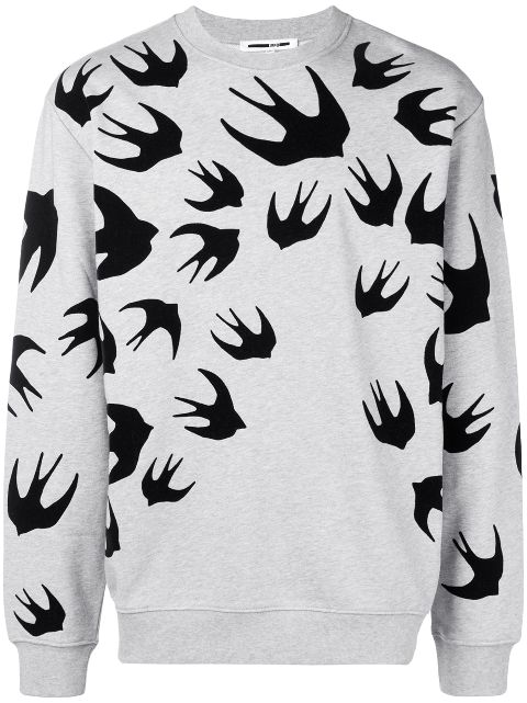 swallow print sweatshirt