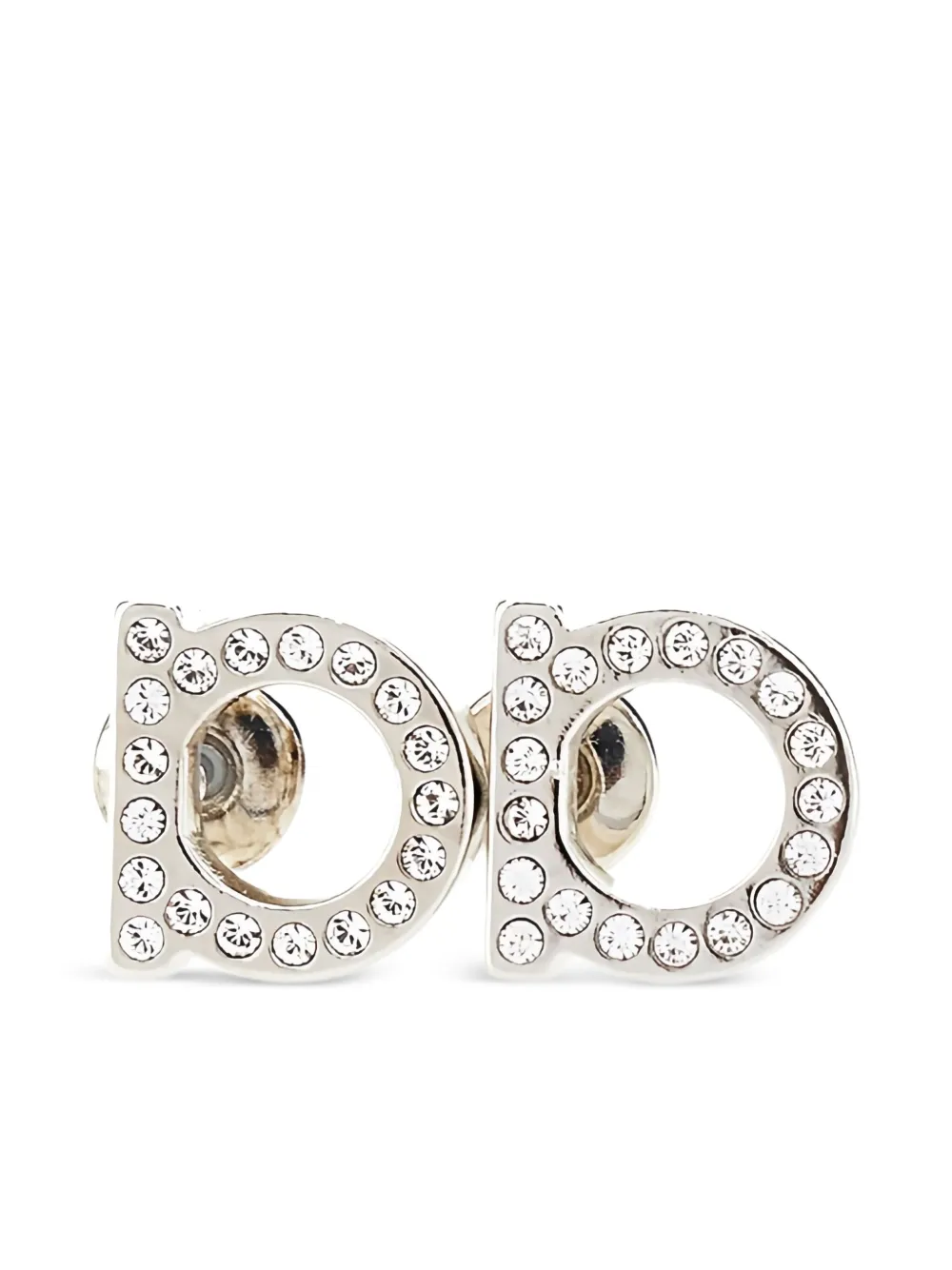 Ferragamo aretes  Gancini con apliques de cristal | metalizado | Image 1