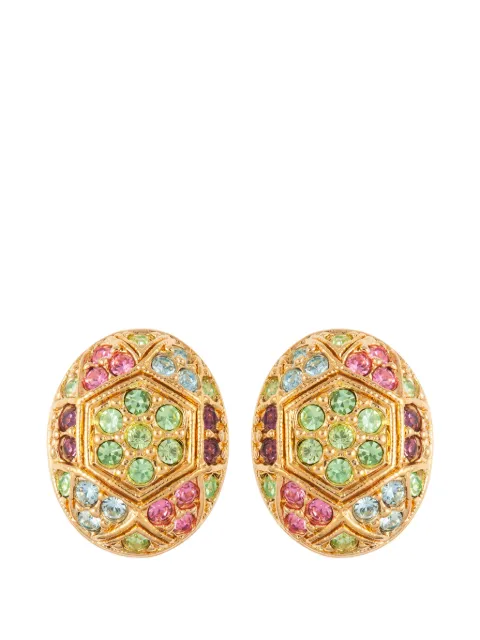 D'Orlan Vintage 1980s oval clip-on earrings