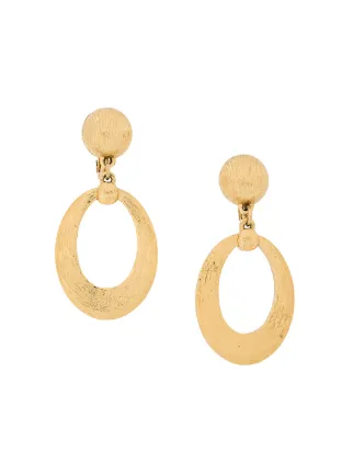 Monet Vintage Hoop Drop Earrings Farfetch Monet Vintage Hoop Drop Earrings