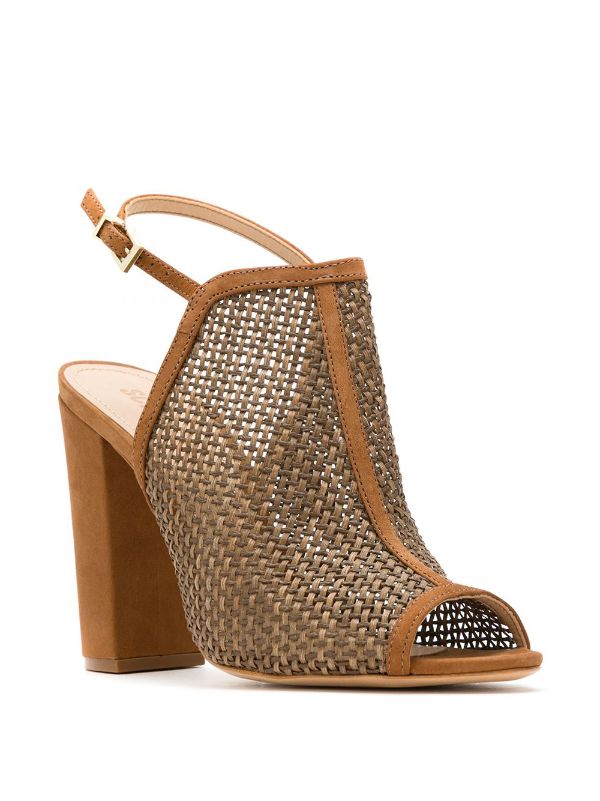 Schutz Woven mid-heel Mules - Farfetch