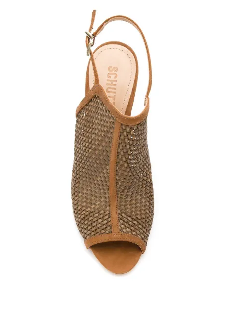 Soda When Tan Cotton Frayed Hem Platform Wedge Sandals - $29.00