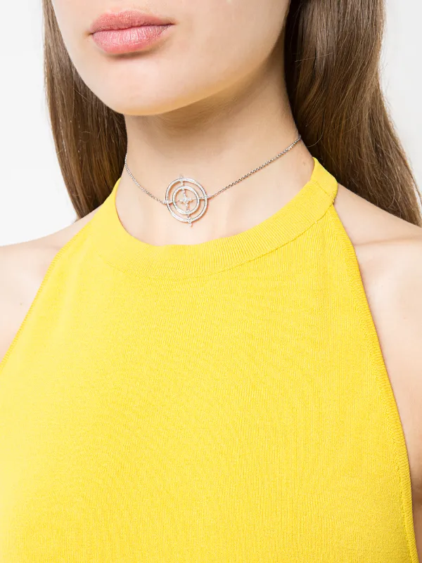 Shop Anissa Kermiche pearl cross choker 