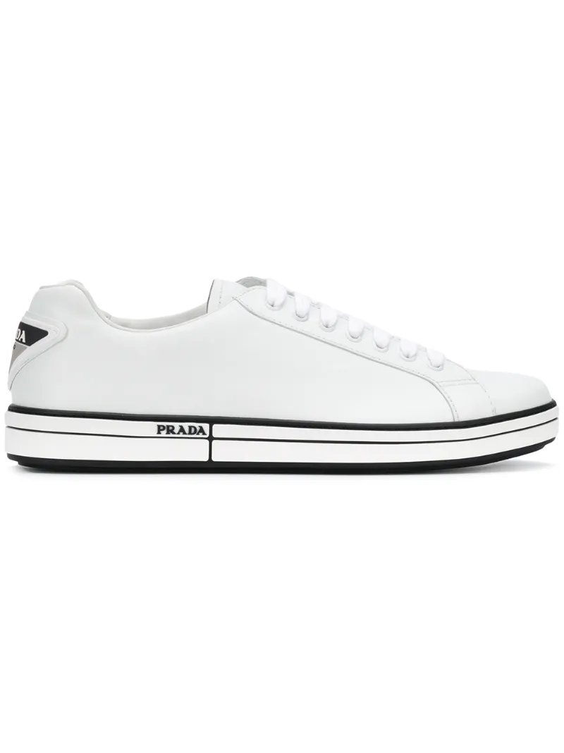 prada vitello plume leather sneakers