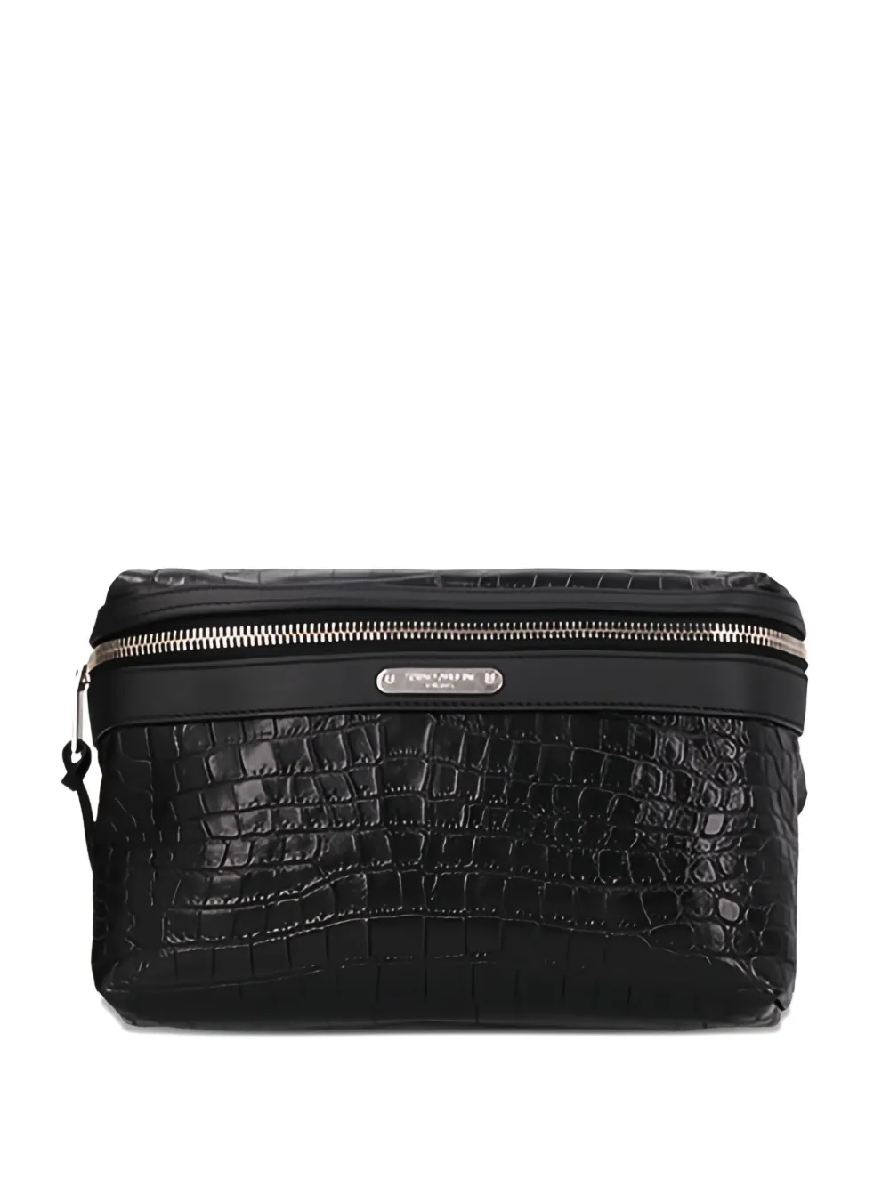 Saint Laurent getextureerde riemtas Zwart