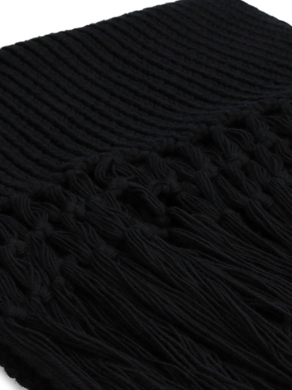 Saint Laurent logo-appliqué scarf - Black