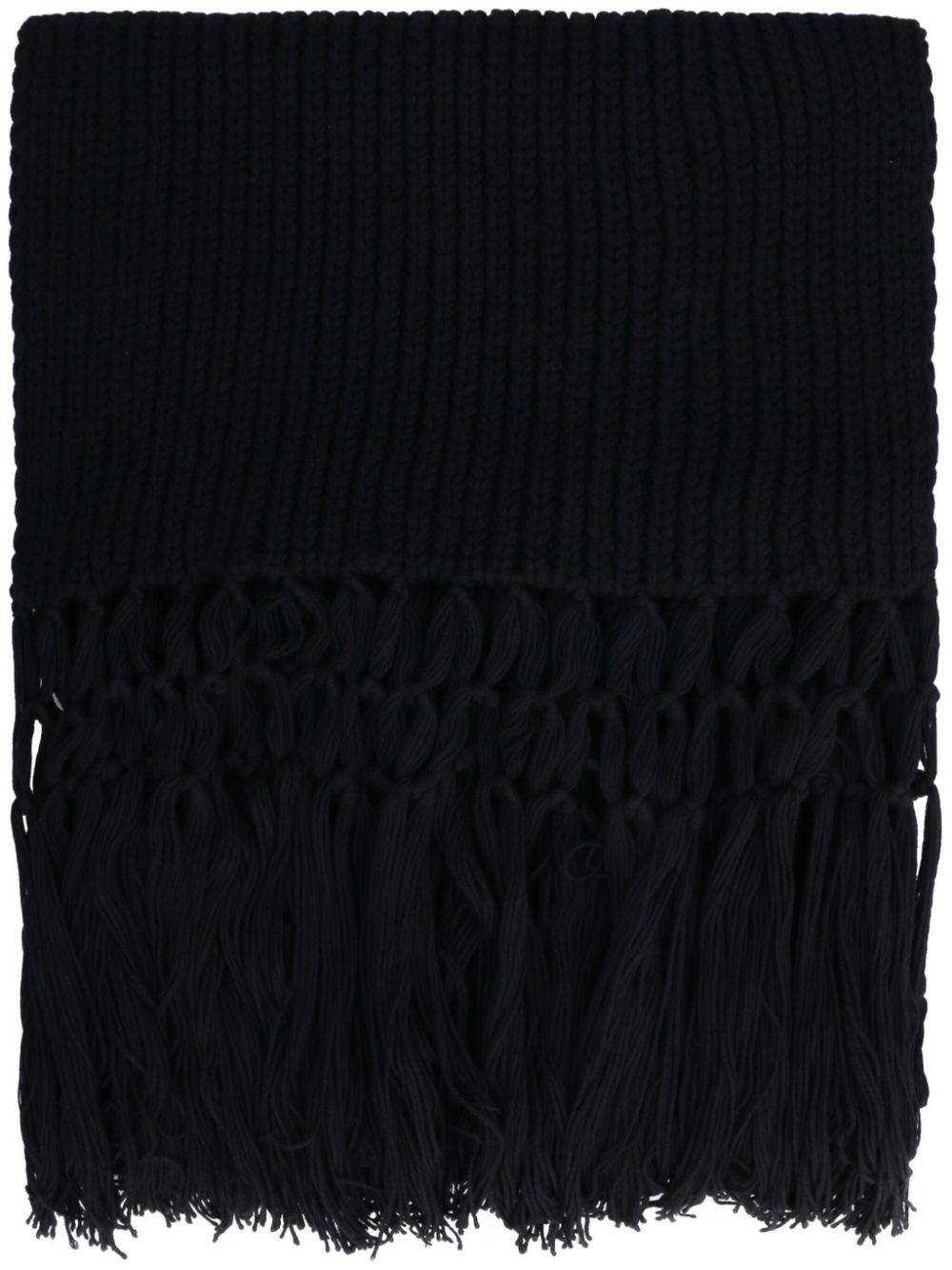 Saint Laurent logo-appliqué scarf - Black