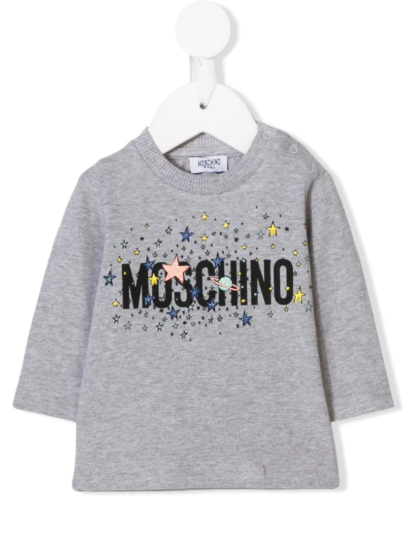Moschino Kids толстовка с принтом