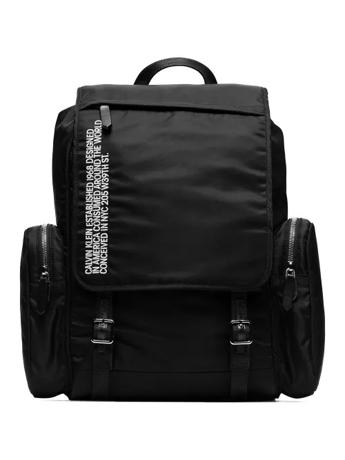 Sac à dos à logo brodé - Calvin Klein - Modalova