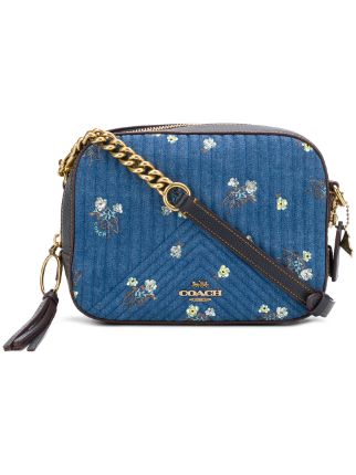 blue floral coach purse