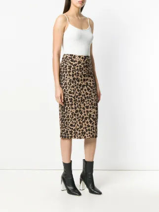 leopard print midi skirt展示图