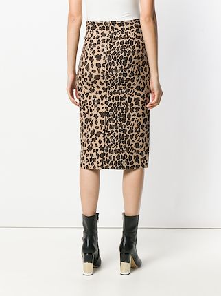 leopard print midi skirt展示图