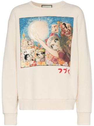 Gucci Manga Print Cotton Sweatshirt 