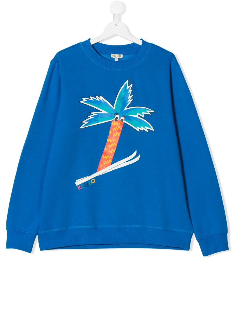 Kenzo Kids толстовка с принтом пальмы