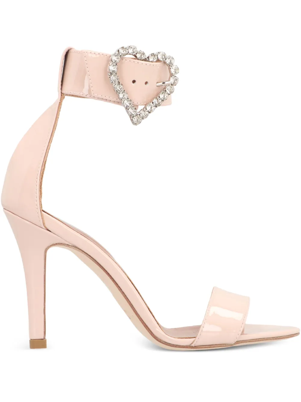 Paris Texas 110mm heart-buckle sandals Neutrals