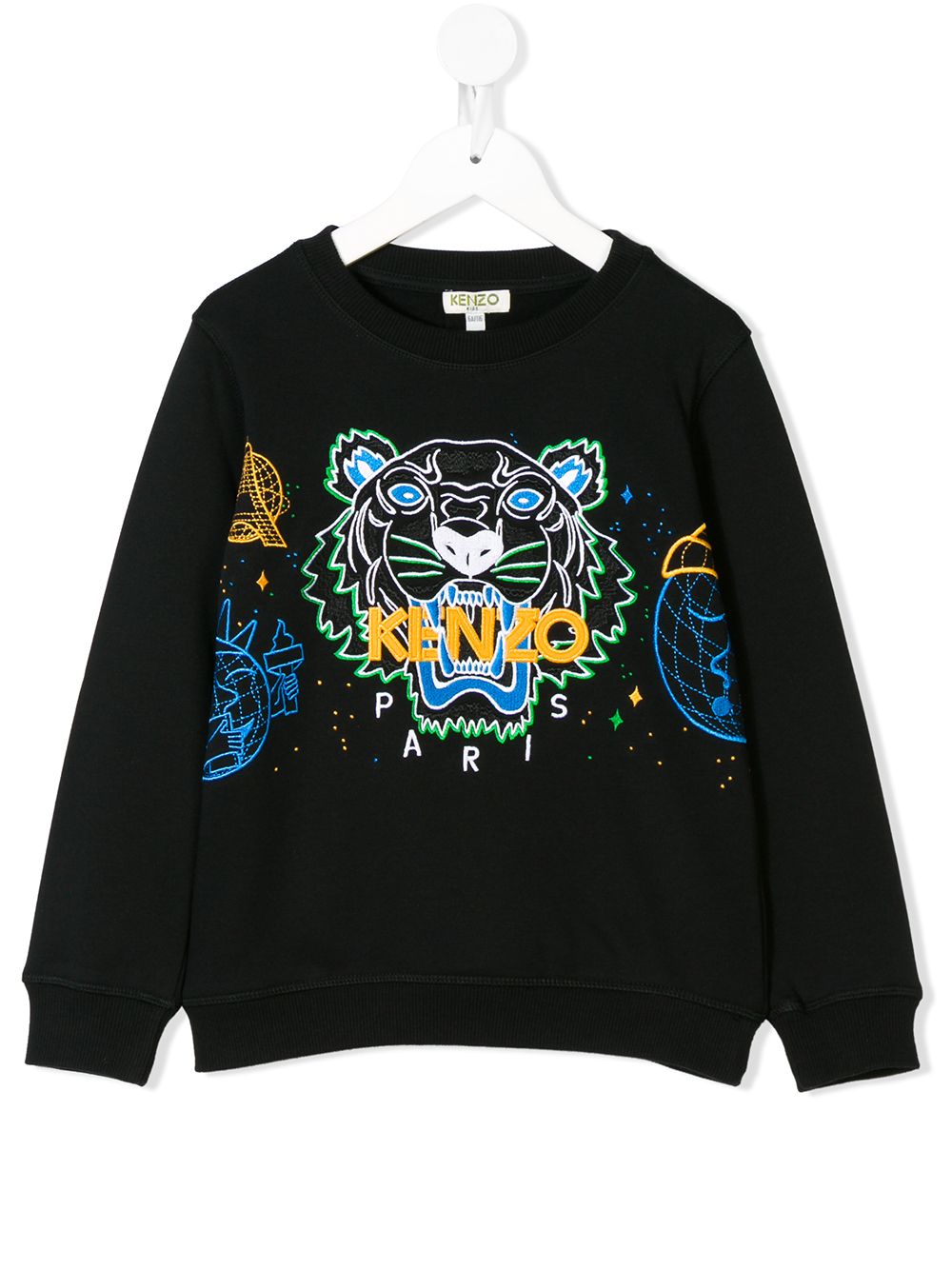 Kenzo Kids' Tiger Sweatshirt In Black