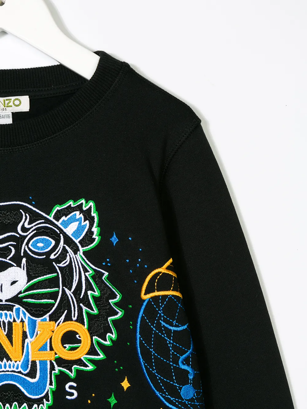 фото Kenzo kids толстовка с вышивкой тигра