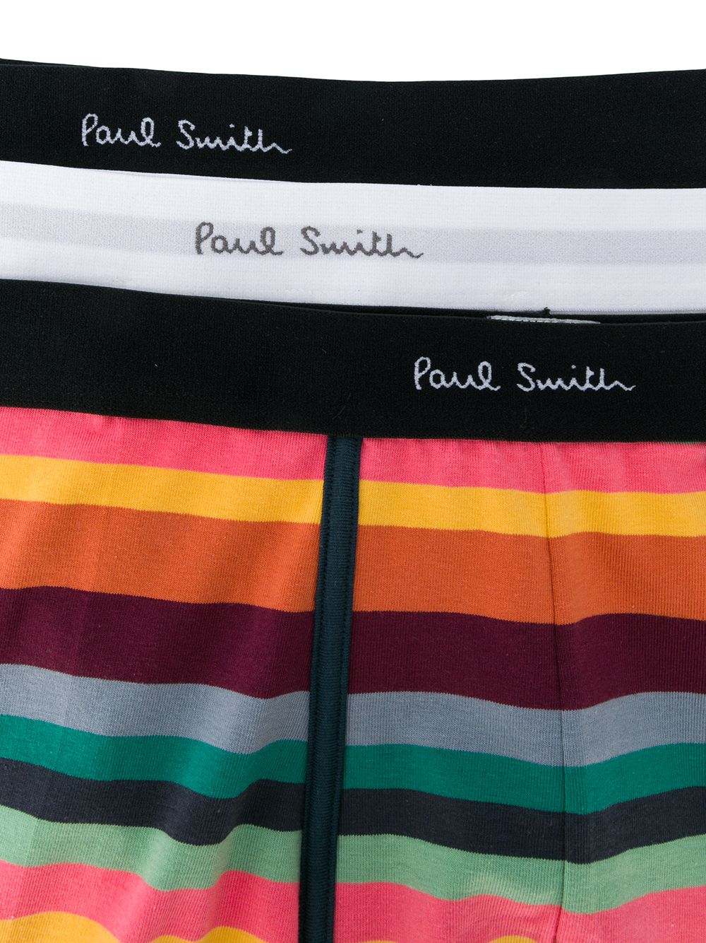 Paul Smith effen en streep boxer 3-pack - Zwart