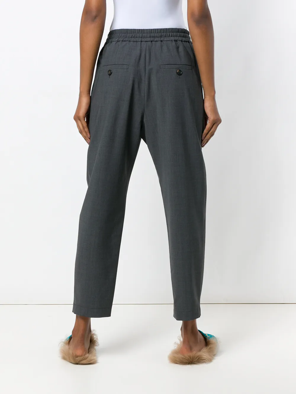 Brunello Cucinelli Broek met trekkoord Grijs