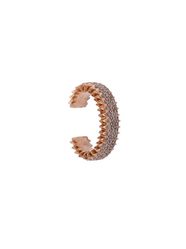 Shop Eva Fehren 18k Rose Gold Earrings With Pale Champagne Diamonds With Express Delivery Adefra