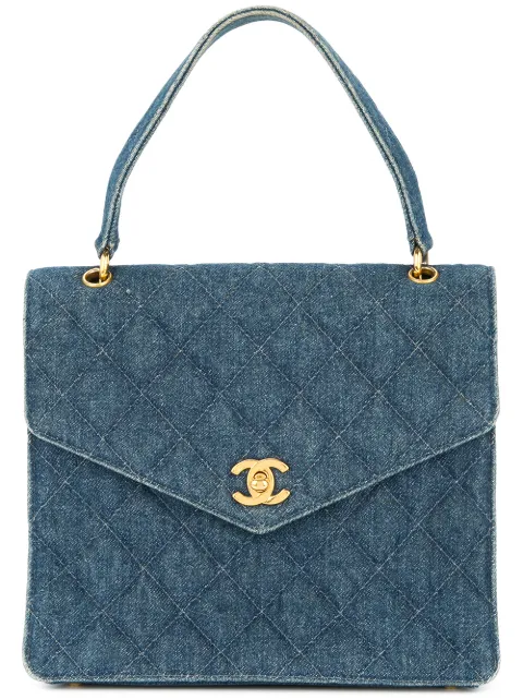 Chanel Pre Owned Denim Cc Handbag Farfetch Chanel Pre Owned Denim Cc Handbag Farfetch