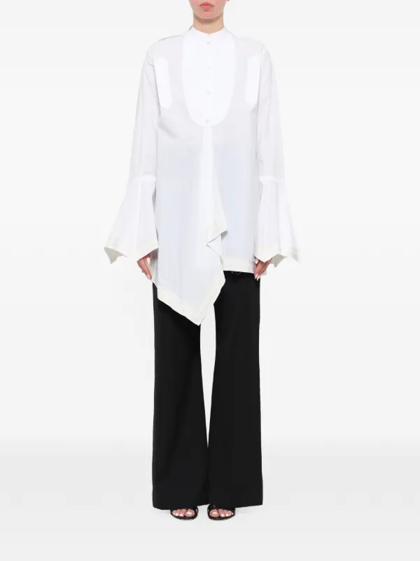 JW Anderson Umbrella Asymmetric Blouse in White