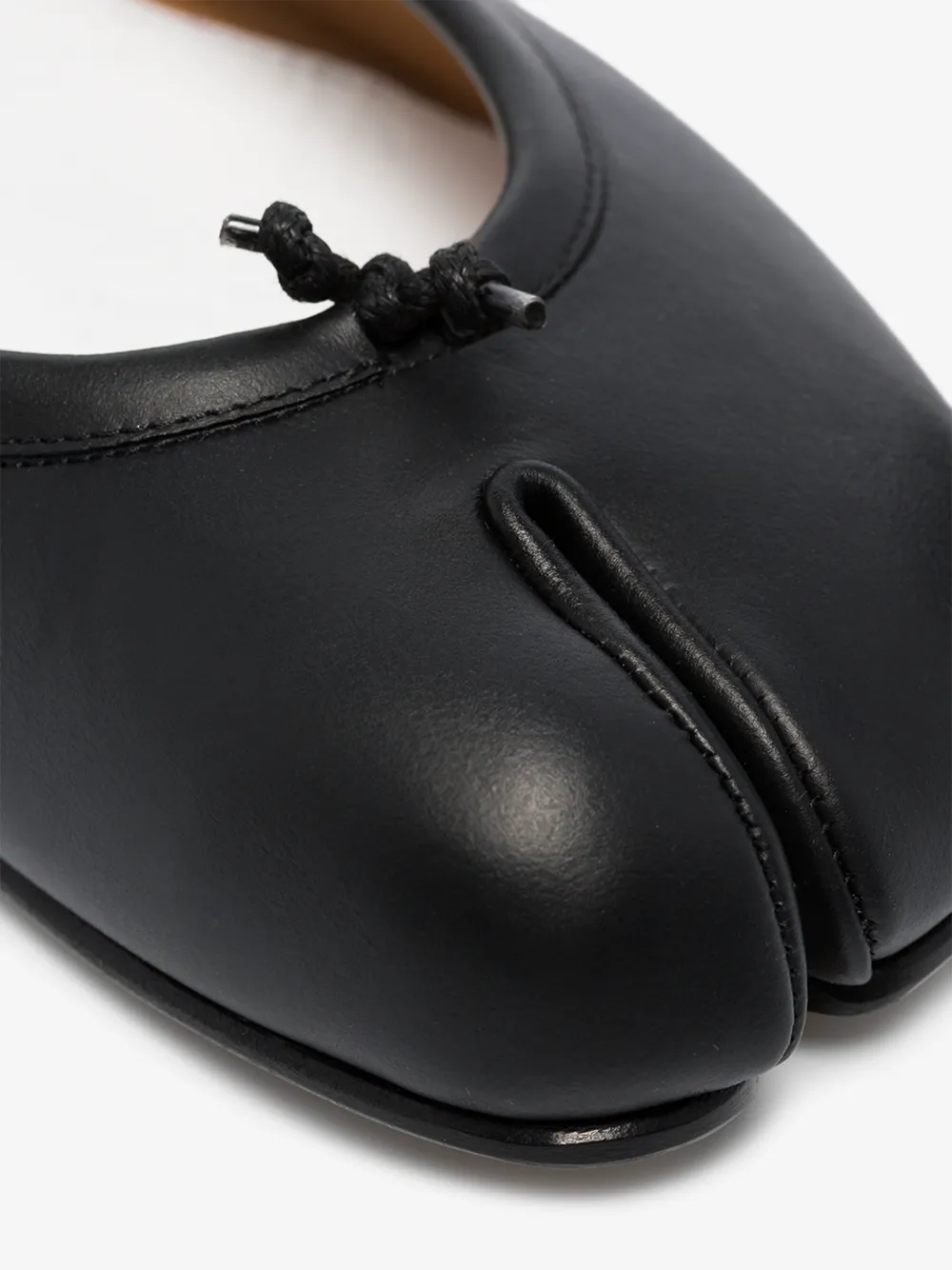 MAISON MARGIELA MAISON MARGIELA BLACK TABI LEATHER BALLET PUMPS,S58WZ0042PR51613064065