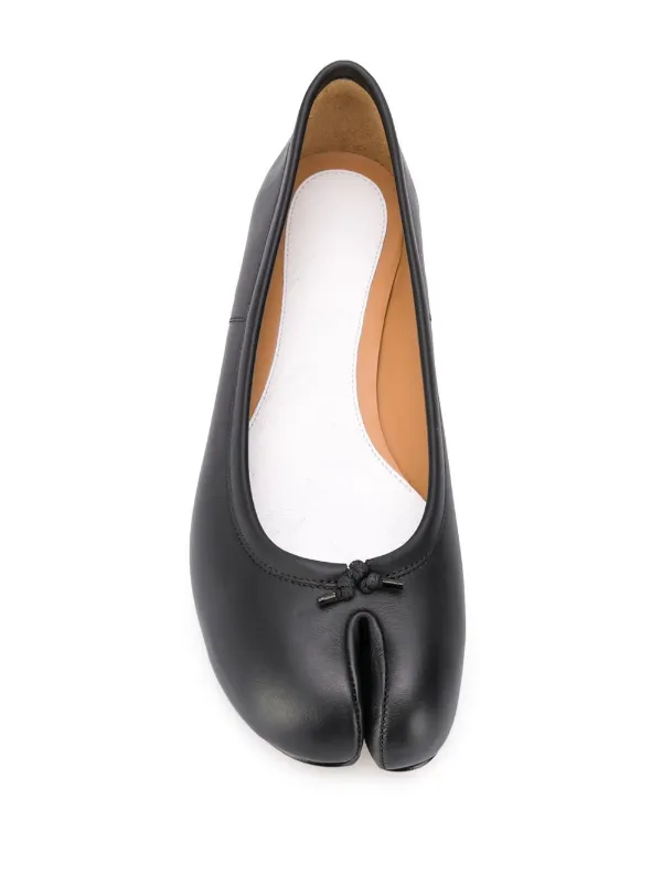 Maison Margiela Tabi Leather Ballerina Shoes - Farfetch