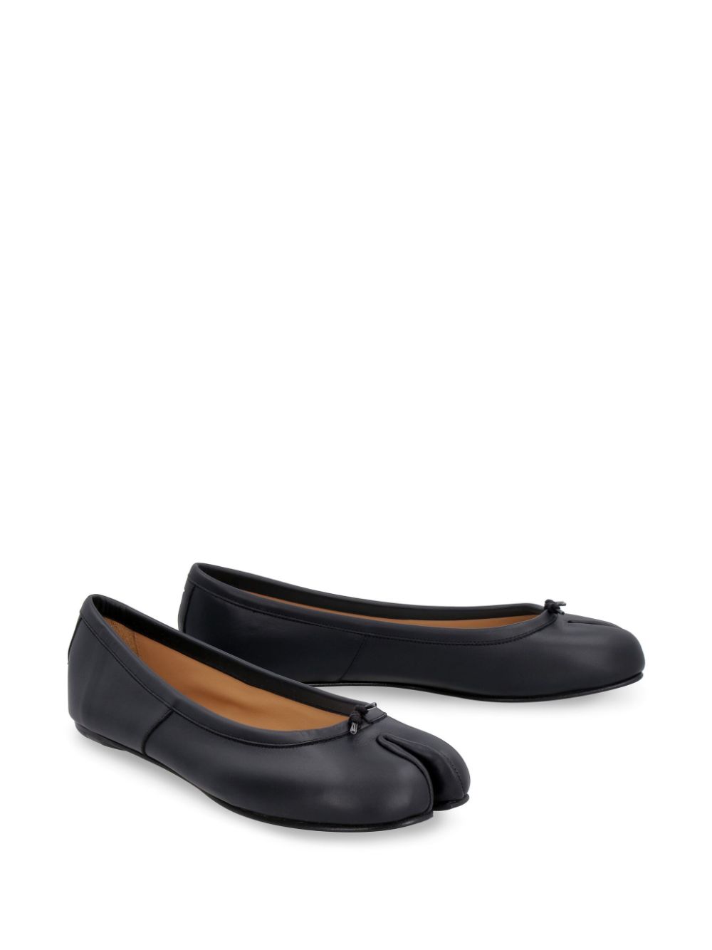 Maison Margiela Tabi leather ballerina shoes - Black