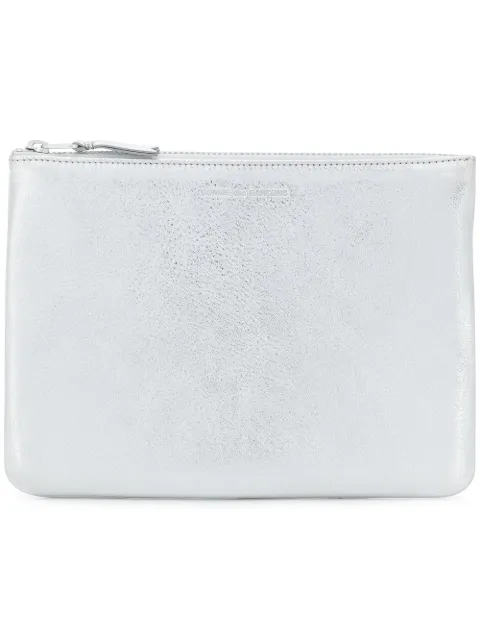 Comme Des Garçons Wallet logo-embossed leather purse