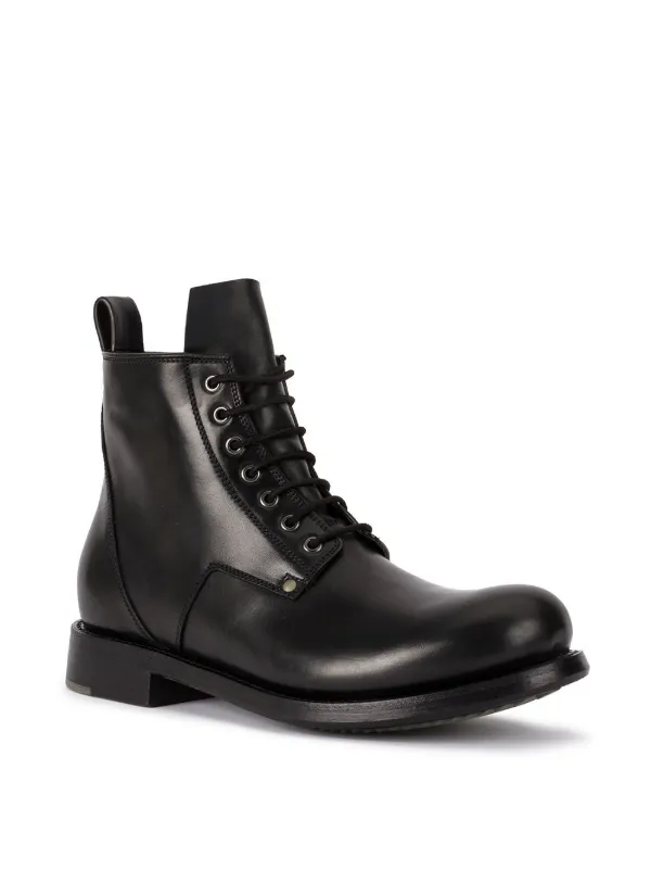 rick owens lace up boots